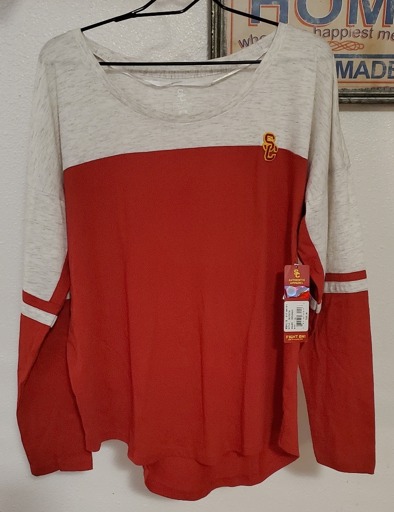 Women's Cardinal USC Trojans Long Sleeve Tee